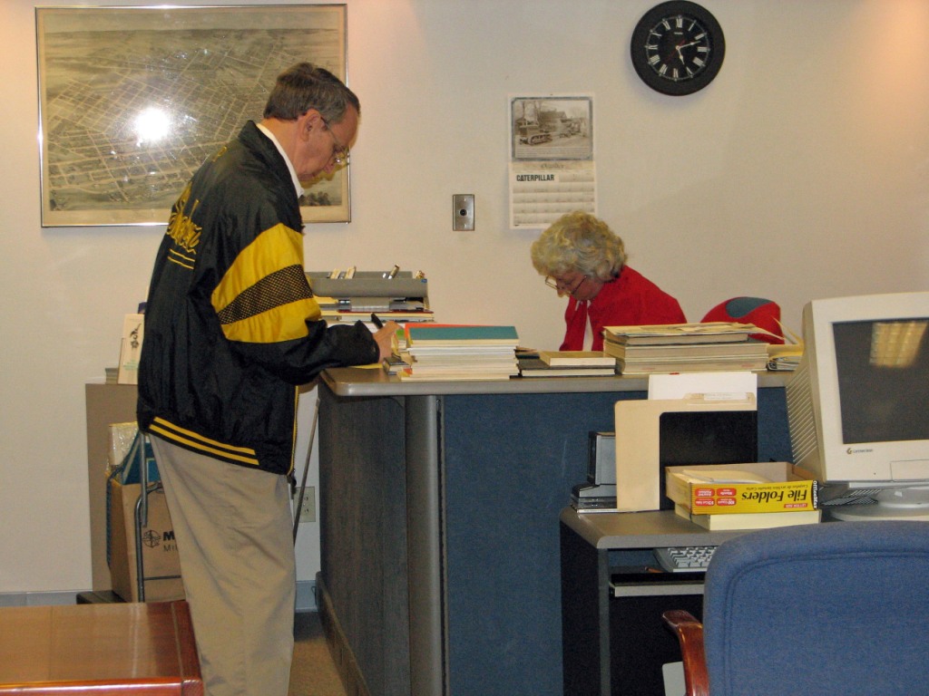David checking in at the Special Collections Desk - October 2005 